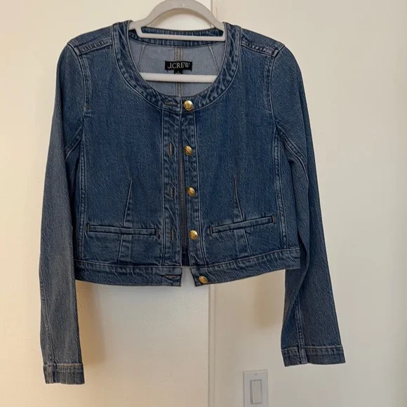 J. Crew Blue Denim Jacket - Picture 3 of 7